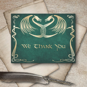 Carte De Remerciements Celtic Viking Dragon Mariage