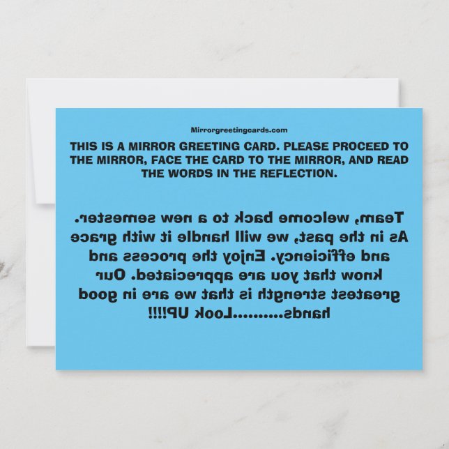 Carte De Remerciements CEOFC1046A - Équipe (Dos)