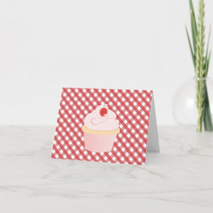 Carte De Remerciements Cerise sur Cupcake supérieur