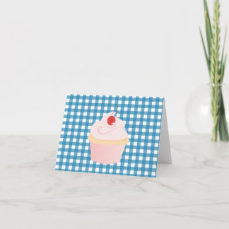 Carte De Remerciements Cerise sur Cupcake supérieur