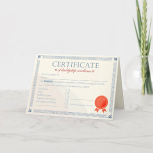 Carte De Remerciements Certificat d'Excellence en Papaïsme : Approuvé par