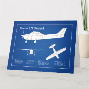 Carte De Remerciements Cessna 172 Skyhawk - Plan directeur de l'avion ABD