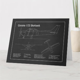Carte De Remerciements Cessna 172 Skyhawk - Plan directeur de l'avion PD