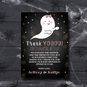 Carte De Remerciements C'est A Ghoul ! Baby shower d'Halloween Little Spi