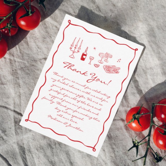 Carte De Remerciements C'est Amore Fête des mariées (Créateur téléchargé)