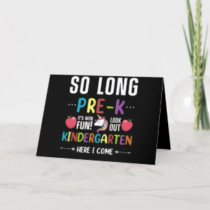 Carte De Remerciements C'est fini la pré-maternelle, j'arrive en maternel