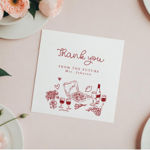 Carte De Remerciements C'est l'Amour Mariage écrit à la main