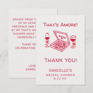 Carte De Remerciements C'est l'Amour Mariage Fantaisiste à la Main