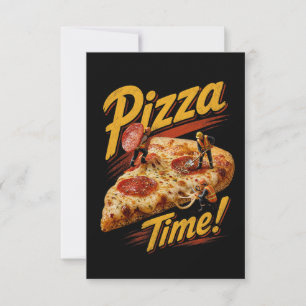 Carte De Remerciements C'est l'heure de la pizza !