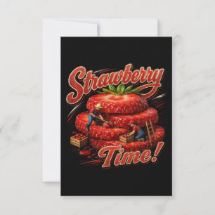 Carte De Remerciements C'est l'heure des fraises !
