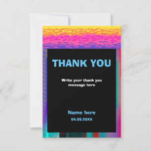 Carte De Remerciements C'est l'heure du jeu, enfants, anniversaire de jeu