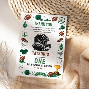 Carte De Remerciements C'est l'heure du match de football 1er anniversair