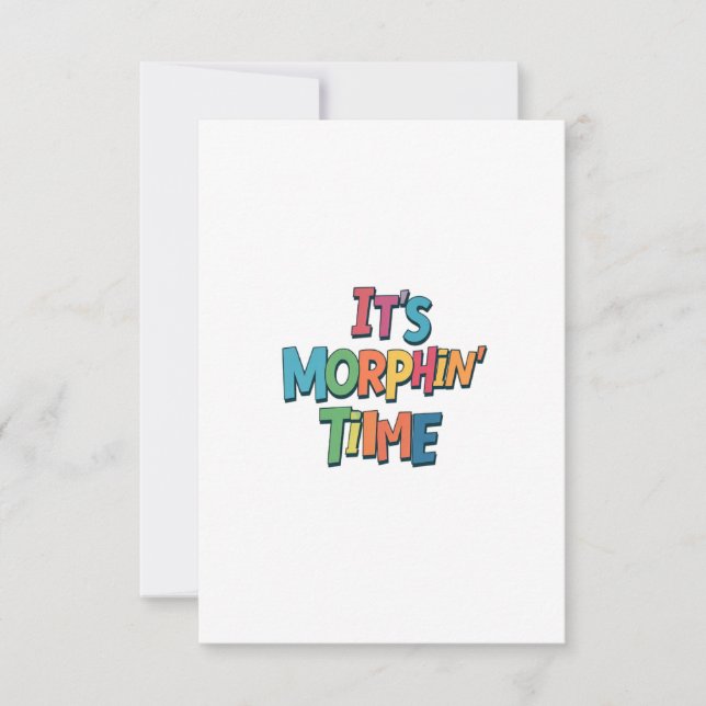 Carte De Remerciements "C'est l'heure du Morphin" (Devant)
