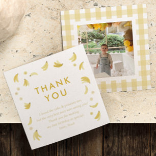 Carte De Remerciements ‘C'est parti pour les bananes’ Fête à thème banane