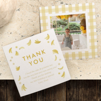 Carte De Remerciements ‘C'est parti pour les bananes’ Fête à thème banane