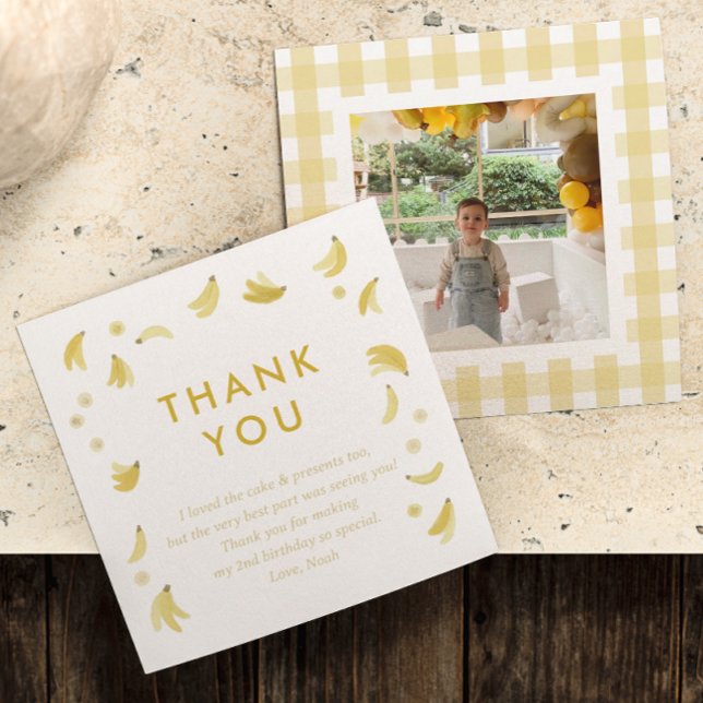 Carte De Remerciements ‘C'est parti pour les bananes’ Fête à thème banane (Créateur téléchargé)