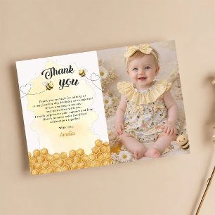 Carte De Remerciements C'est si doux d'être jaune photo d'anniversaire