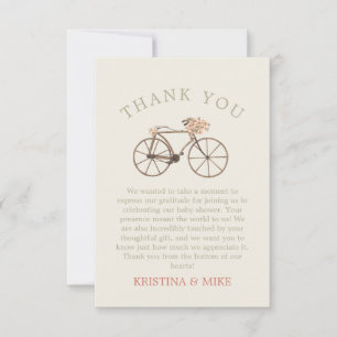 Carte De Remerciements C'est un Baby shower photo rose fille