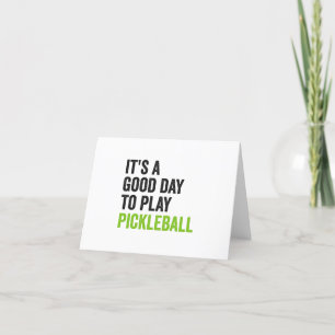 Carte De Remerciements C'est une bonne journée pour jouer au Pickleball D