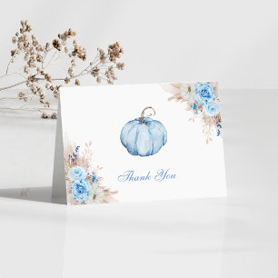 Carte De Remerciements C'est une citrouille de fête prénatale pour garçon