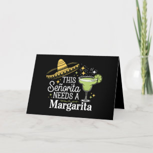 Carte De Remerciements Cette Senorita a Besoin D'un Margarita Cinco De Ma