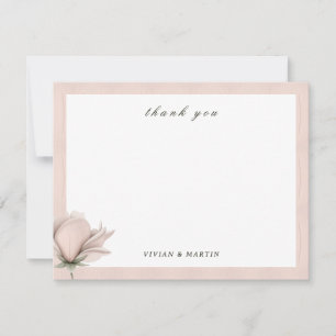 Carte De Remerciements Chaleur d'hiver Floral Mariage Blank