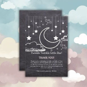 Carte De Remerciements Chalkboard Twinkle Twinkle Little Star Baby shower