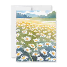 Champ de pâquerettes | Peinture florale de prairie