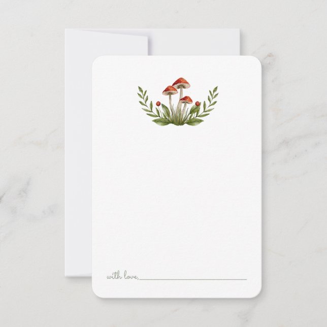 Carte De Remerciements Champignon des bois Anniversaire Heure Capsule (Devant)