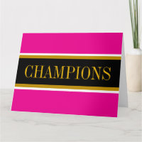 CHAMPIONS Rose Clair Noir Blanc Rayures de Course 