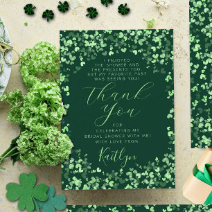 Carte De Remerciements Chanceux en amour Mariage Saint-Patrick