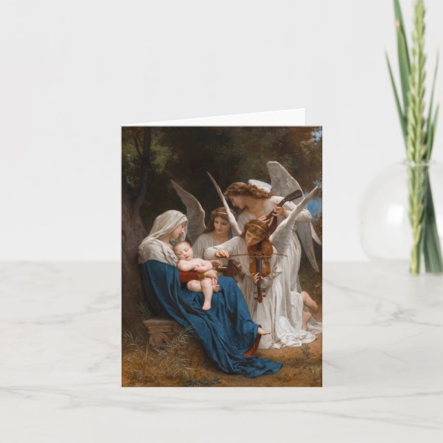 Carte De Remerciements Chanson des anges de William-Adolphe Bouguereau B (Devant)