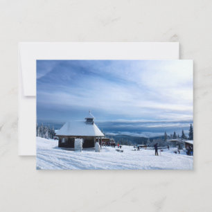 Carte De Remerciements Chapel dans les montagnes des Alps