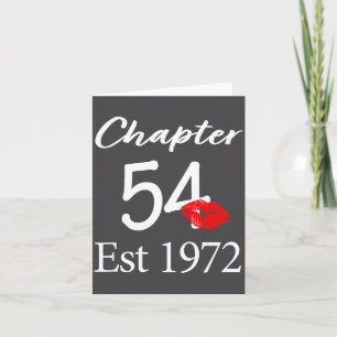 Carte De Remerciements Chapitre 54 Est 1972 54e anniversaire Femme de 54