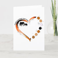Chaque éléphant compte Golden Heart Elephant Paws