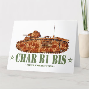 Carte De Remerciements Char B1 bis Guerre mondiale Deux 2ÈME GUERRE MONDI