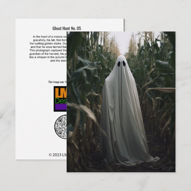 Carte De Remerciements Chasse aux fantômes no 05 (Devant / Derrière)