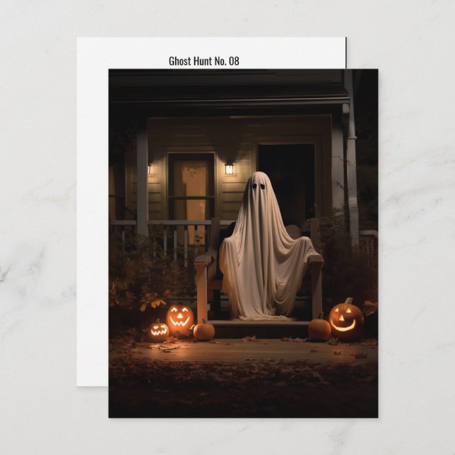 Carte De Remerciements Chasse aux fantômes no 08 (Devant / Derrière)
