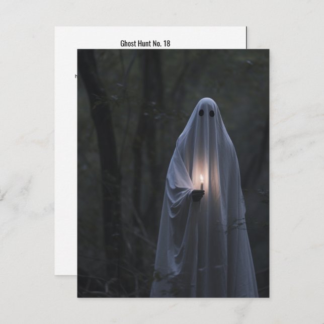 Carte De Remerciements Chasse aux fantômes no 18 (Devant / Derrière)