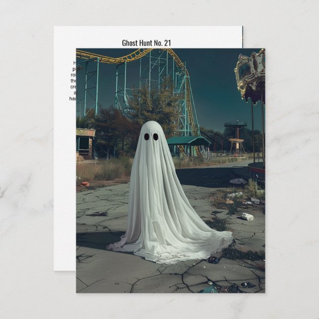 Carte De Remerciements Chasse aux fantômes no 21 (Devant / Derrière)