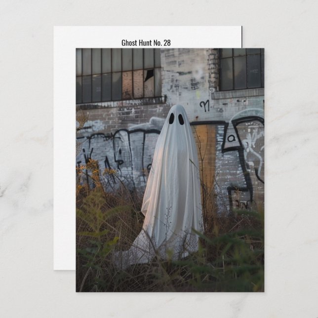 Carte De Remerciements Chasse aux fantômes no 28 (Devant / Derrière)