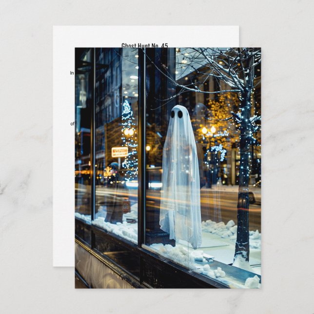 Carte De Remerciements Chasse aux fantômes no 45 (Devant / Derrière)