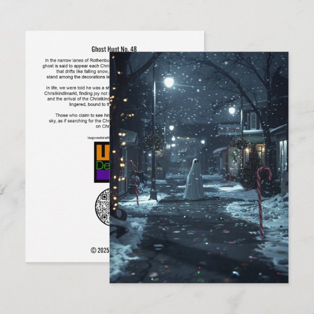 Carte De Remerciements Chasse aux fantômes no 48 (Devant / Derrière)