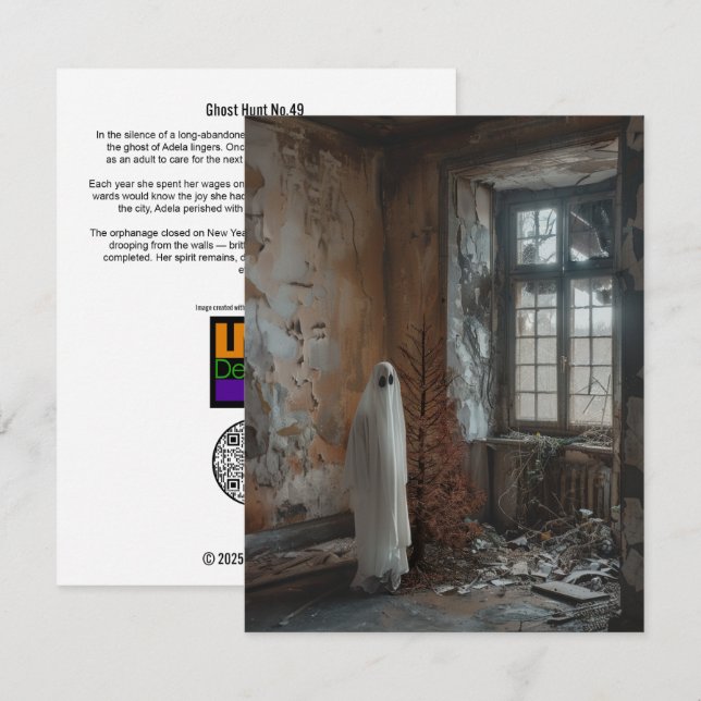 Carte De Remerciements Chasse aux fantômes no 49 (Devant / Derrière)