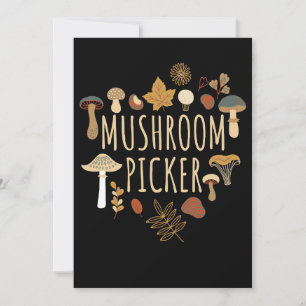 Carte De Remerciements Chasseur de champignons Champignons Picker