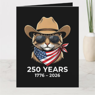 Carte De Remerciements Chat 4 juillet