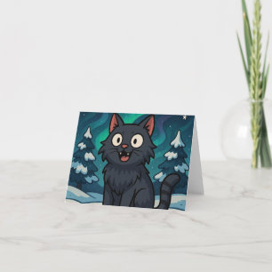 Carte De Remerciements Chat de Noël islandais Yule