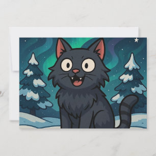 Carte De Remerciements Chat de Noël islandais Yule