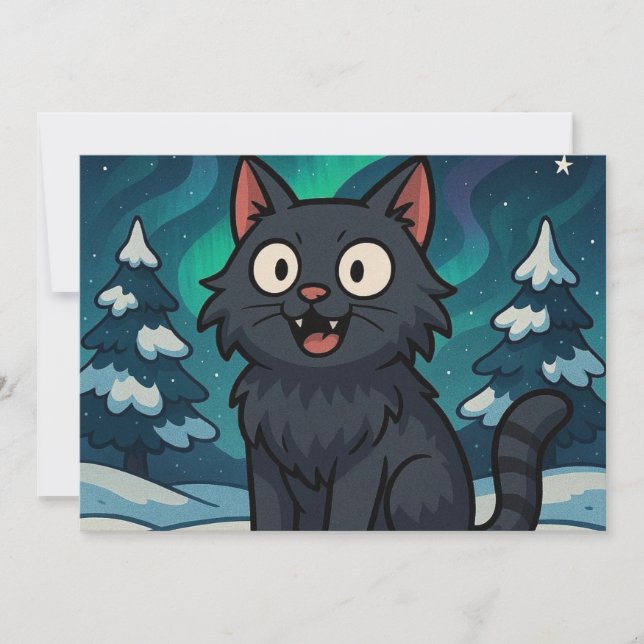 Carte De Remerciements Chat de Noël islandais Yule  (Devant)