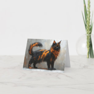 Carte De Remerciements Chat flufflye Maine Coon